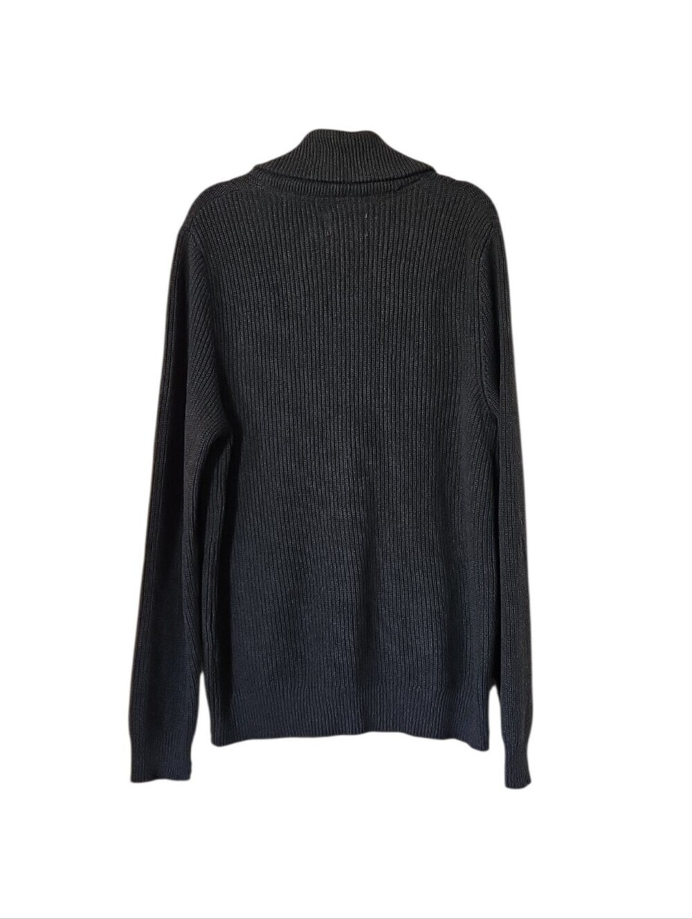 Sun + Stone Men's Shawl Collar Cardigan Sweater Dark Gray 100% Cotton Size XL - Picture 2 of 8